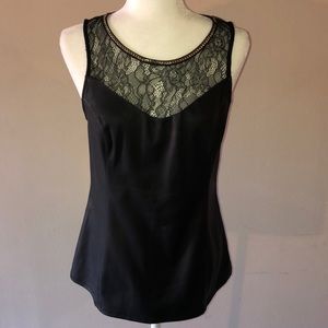 Black Faux Leather Express Tank